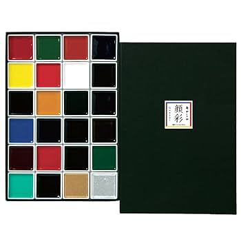 Amazon.co.jp: あかしや 絵具 顔彩 24色セット AP260-24V : ホビー